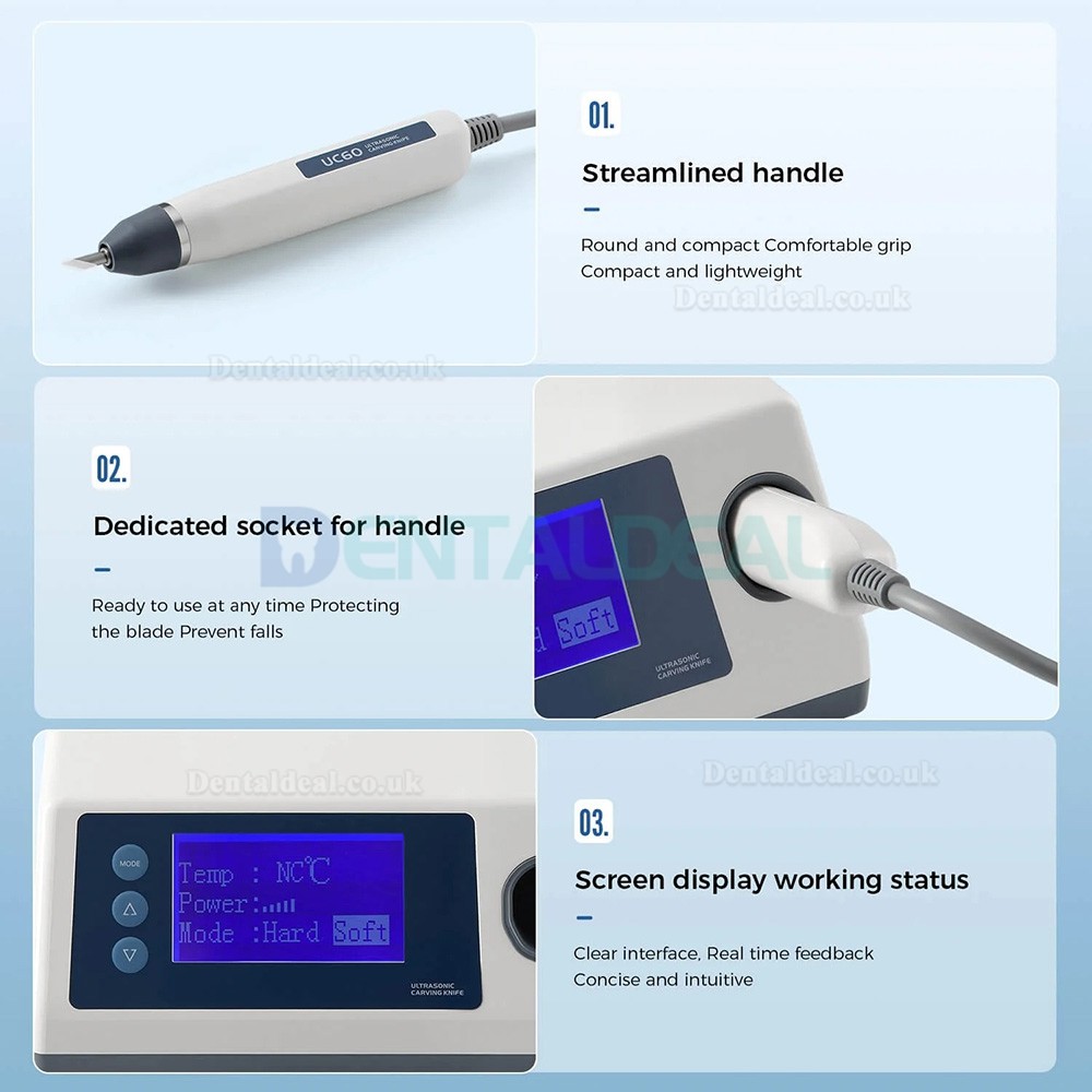 UC60 Portable Dental Ultrasonic Cutter Knife with 5Pcs Blades